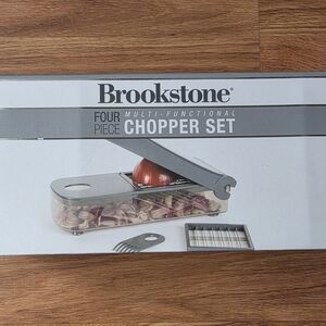 Brookstone Four Piece Multi-Functional Chopper Set for Slicing & Dicing NWT